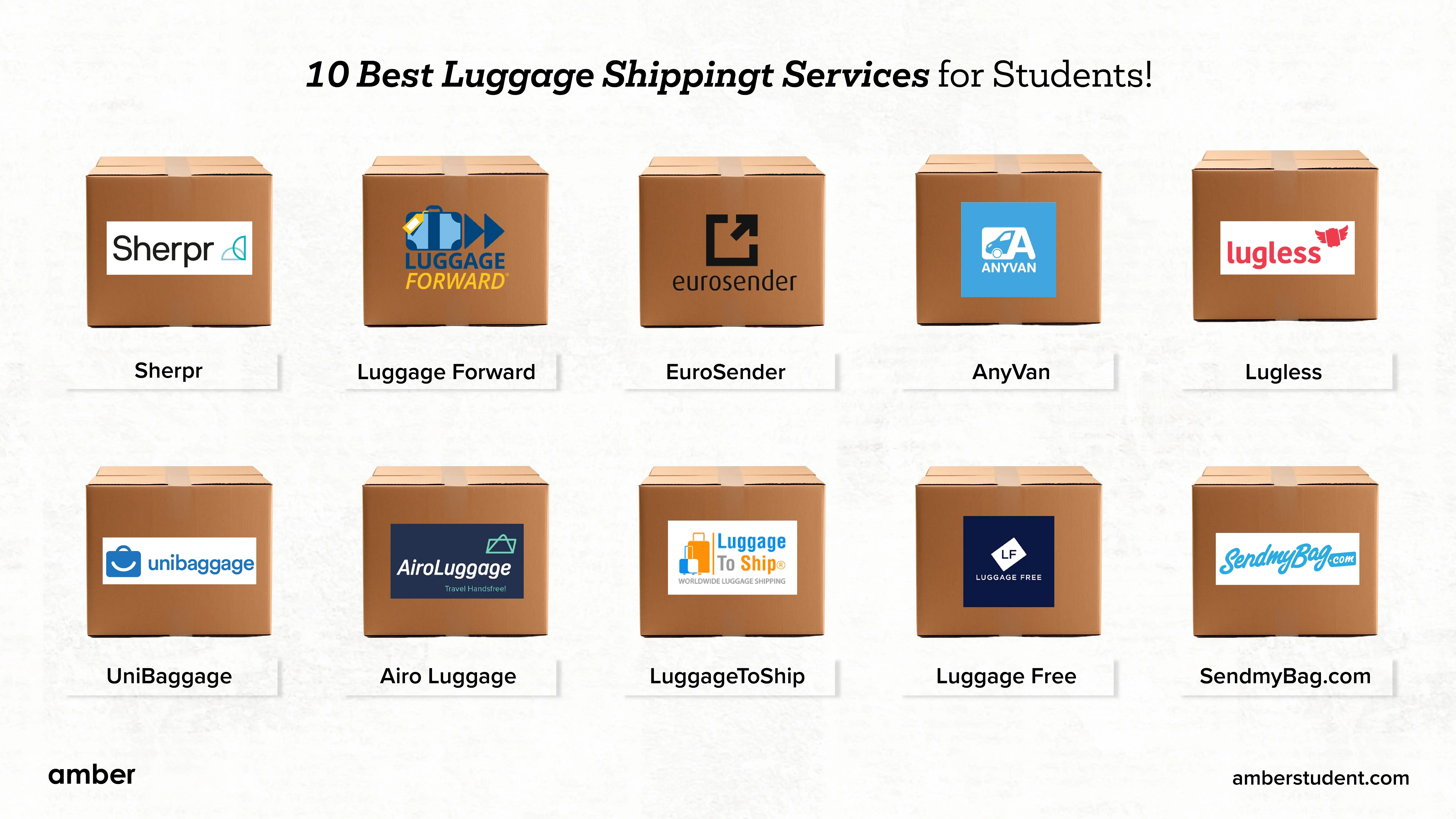 Student luggage shipping online